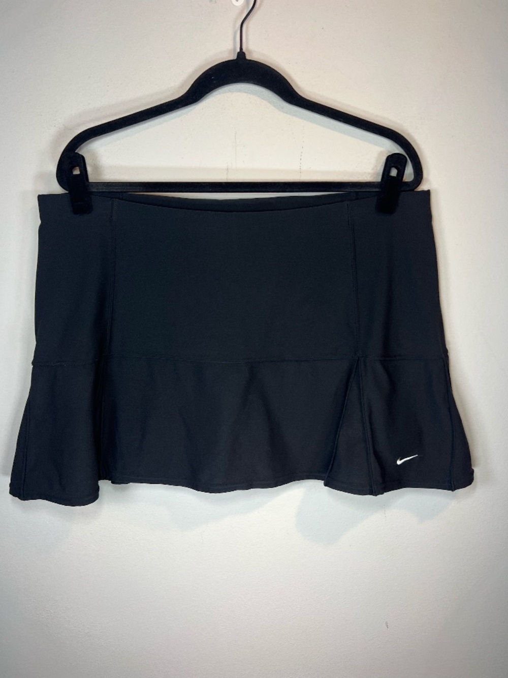 Nike Dri-Fit Skirt Skort Black Pull On Pleats Shorts Lined Golf Pickleball Sz XL